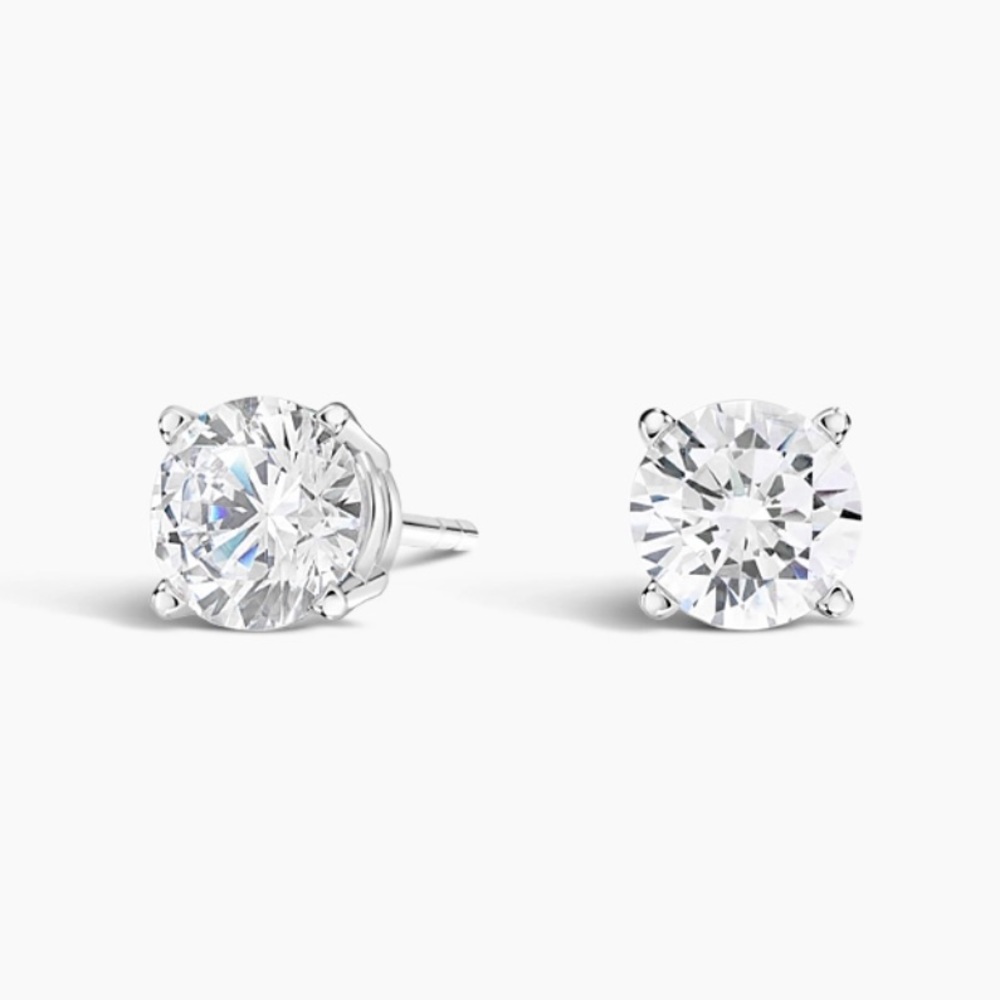 Diamond stud earrings